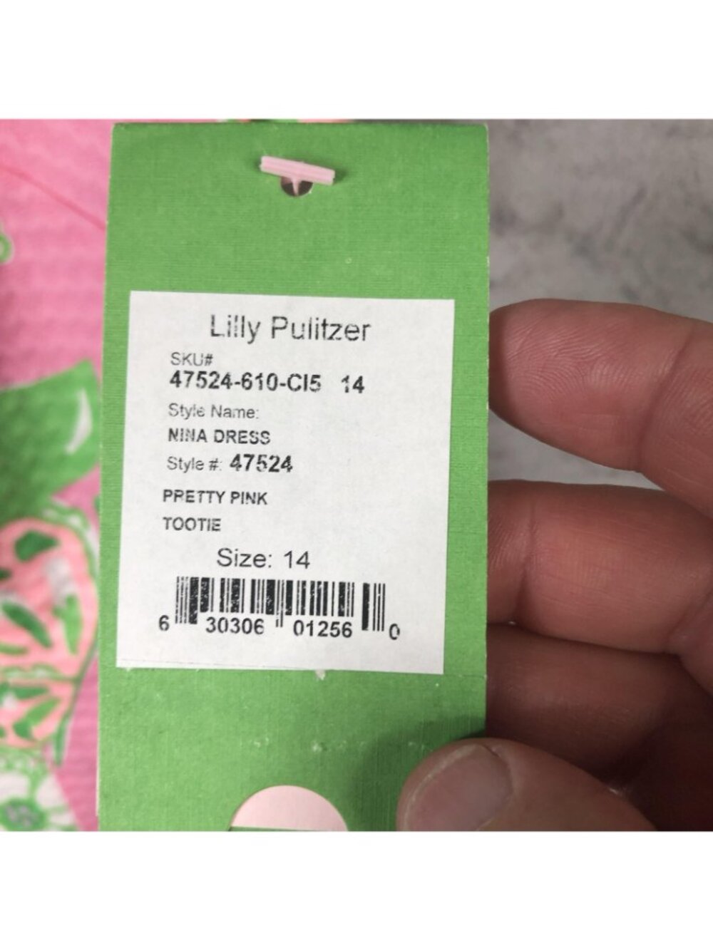 Lilly Pulitzer Dress Womens 14 Pink Butterfly Floral Shift Scallop Hem Nina NEW - Picture 8 of 16